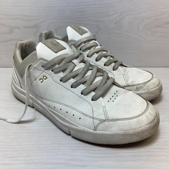 On‎ The Roger Centre Court Sneakers Men\'s Size 11 White Leather Comfort Lace Up